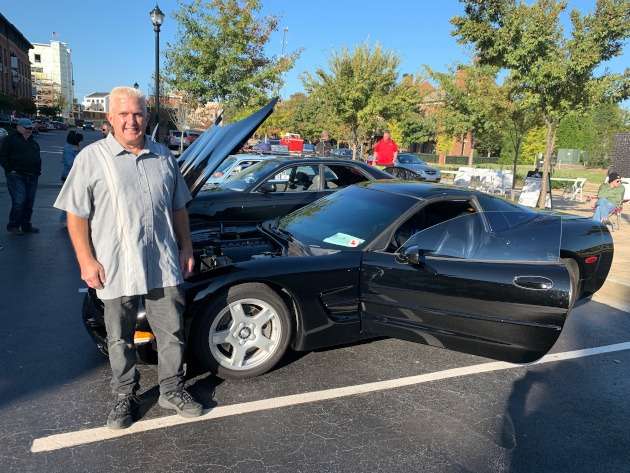 Fifth-generation black Corvette couupe