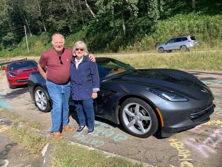 Seventh-generation Shadow Gray Corvette coupe