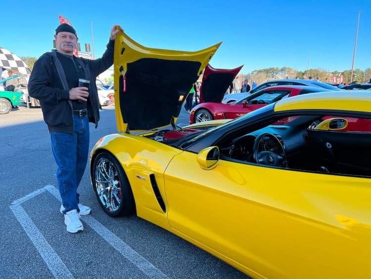 C6 sixth-generation Corvette Z06 edition in yellow.