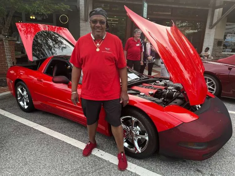 2001 Torch Red Corvette coupe