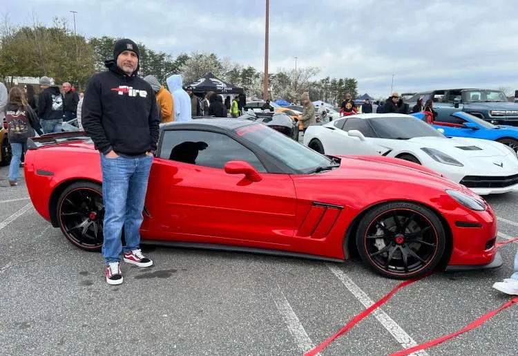 C6 Red Corvette coupe