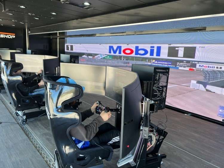 A simulator trailer.