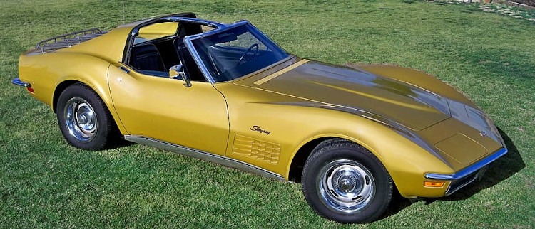 Gold third generation Corvette coupe