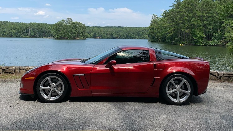 Crystal red C6 Corvette Coupe