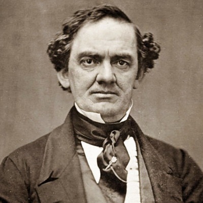 1800's photo in black and white of P.T. Barnum