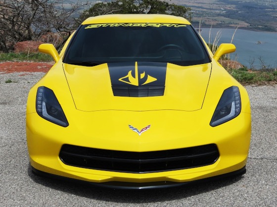 Yellow C7 yellow Stingray Corvette