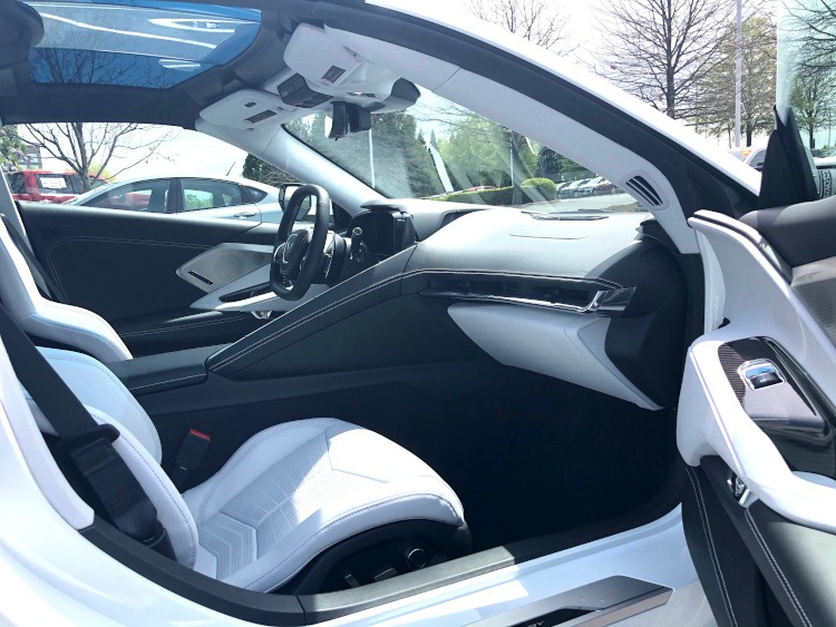 C8 Corvette with Sky Cool grey 3LT model option interior