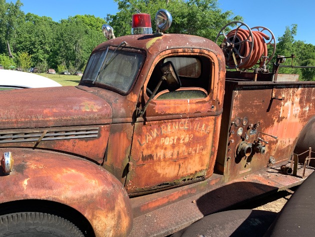 Rusted rescue vehicle