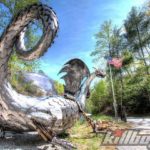 Famous metal dragon at the Tail of the Dragon