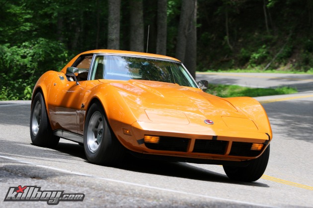 Orange third generation Corvette coupe