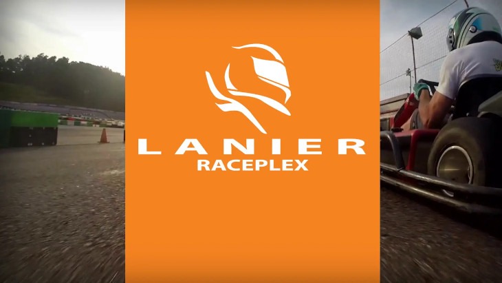 Logo for Lanier Raceplex in orange