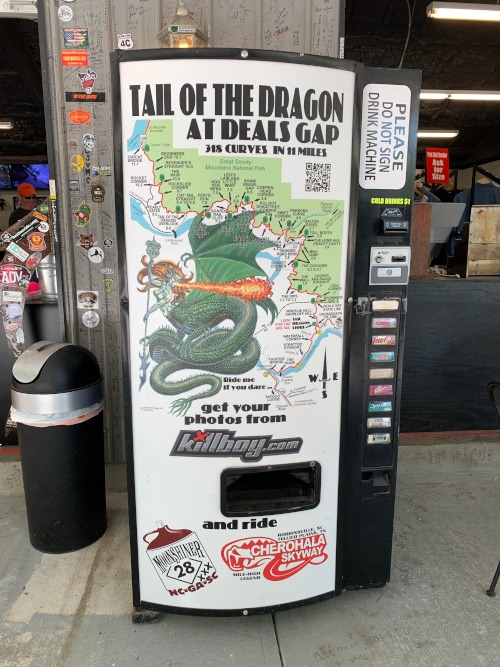 Coke machine at the Tail of the Dragon