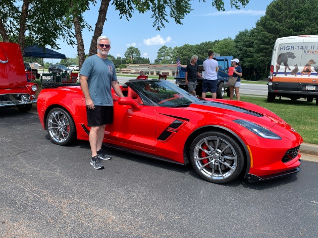 2019 Torch Red Corvette convertible