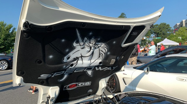 Unicorn hoodliner for a Speedway white Z06