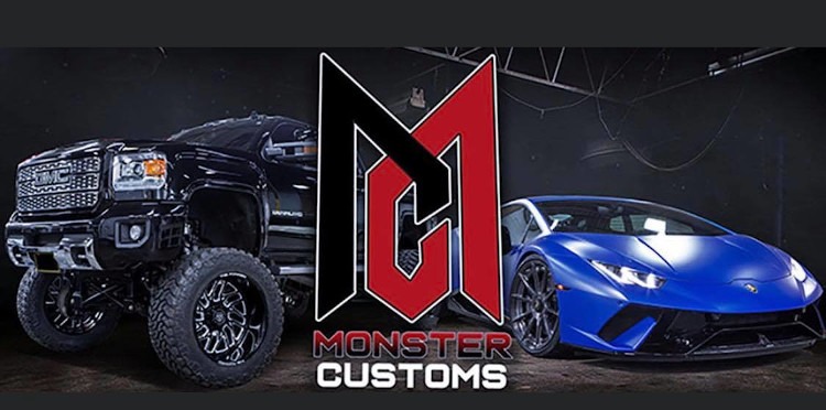 Logo for Monster Customs shop and store