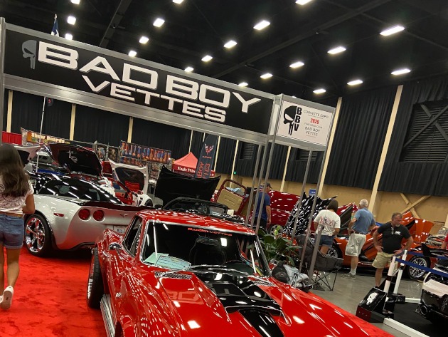 Bad Boy Vettes display at the August 2020 Pigeon Forge car show