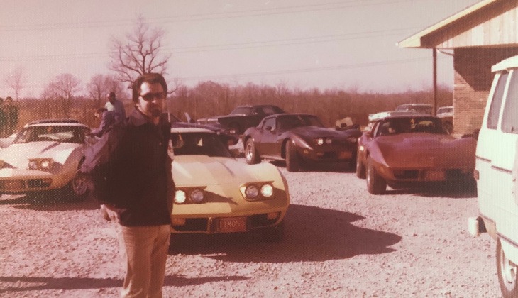 Tom Boik with 1978 Corvettes