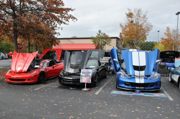 Three Corvettes at VetteStock car show