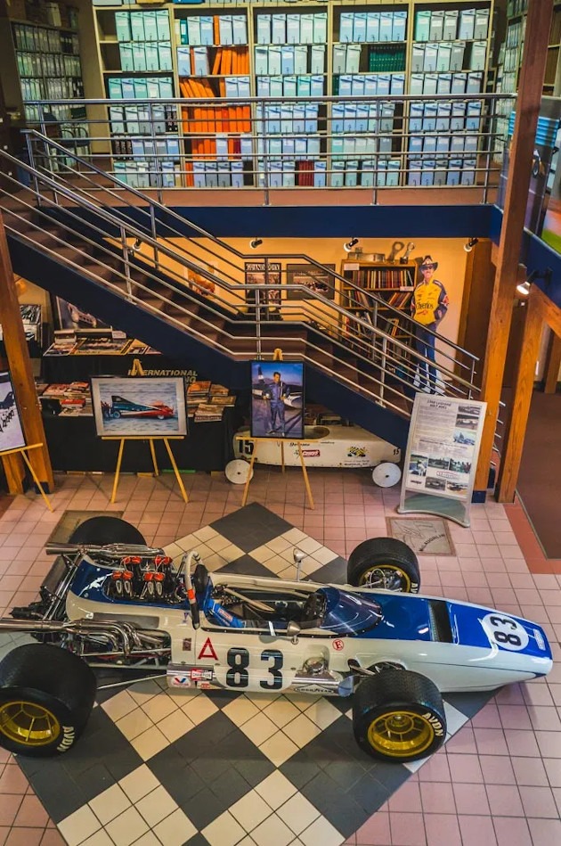 Vintage racing car at the INRRC facility