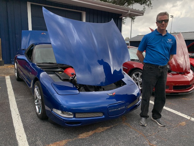Fifth-generation blue Corvette Fixed Roof coupe