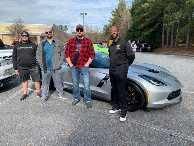 Blade Silver Corvette at a Toys4Tots event