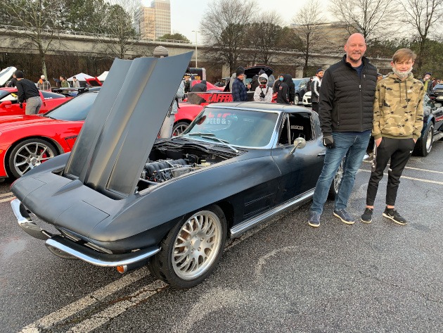 Second-generation black resto mod Corvette