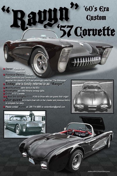 60's era custom 57 Corvette called Ravyn