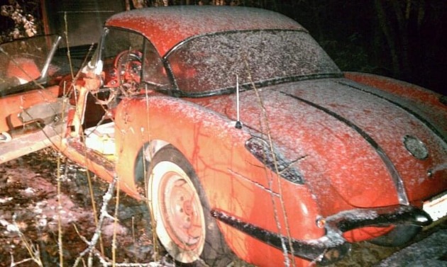 First-generation Corvette roadster found in the woods