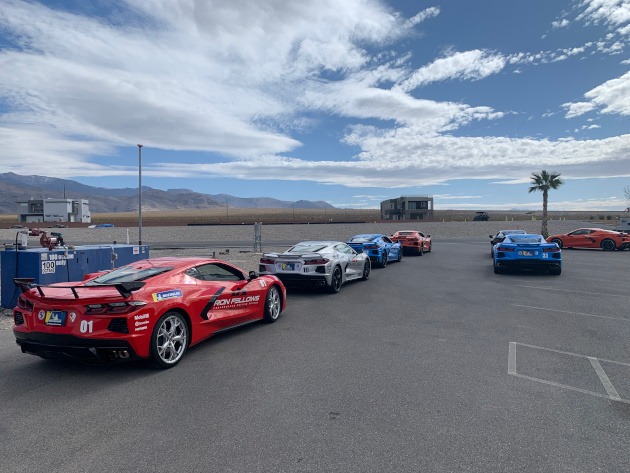 Eighth-generation Corvettes ready to go on the track at the Ron Fellows Performance Driving School