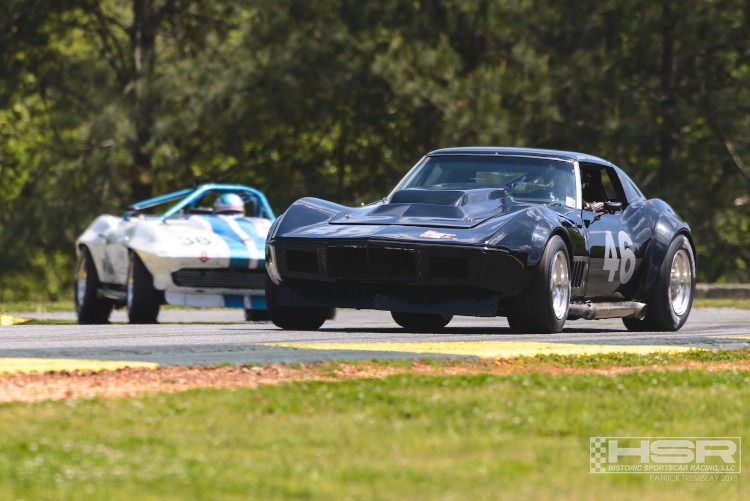 Third-generation Corvette racecar on the road course