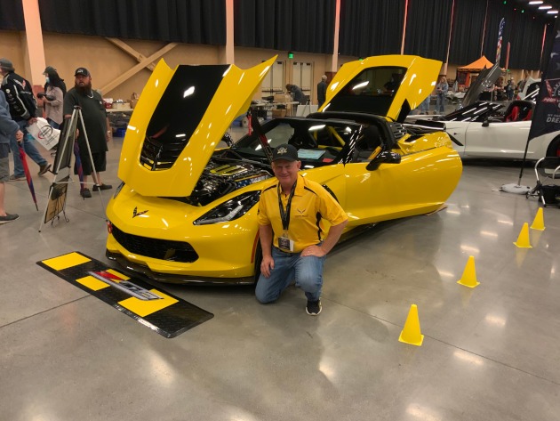 Seventh-generation Yellow Corvette at a car show