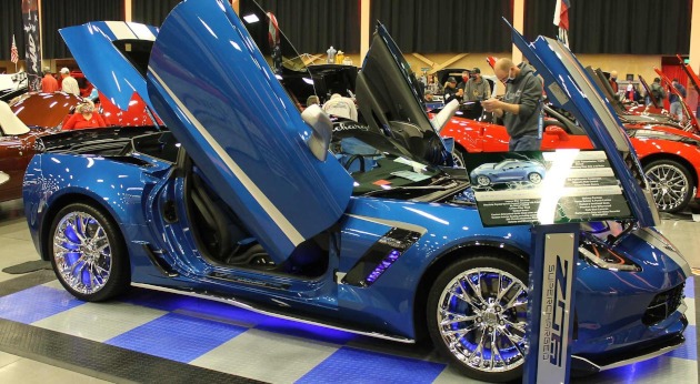 Seventh-generation blue Corvette show car