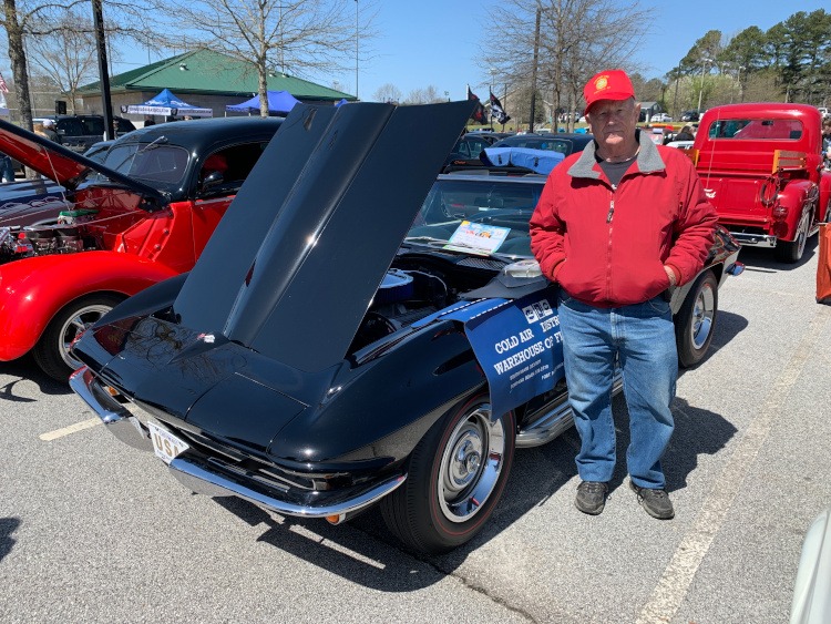 Second-generation 1967 black Corvette convertible