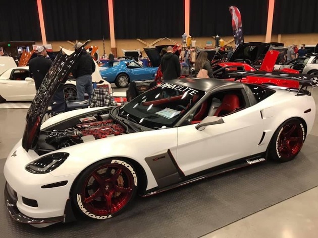 Sixth-generation white Corvette at Pigeon Forge car show