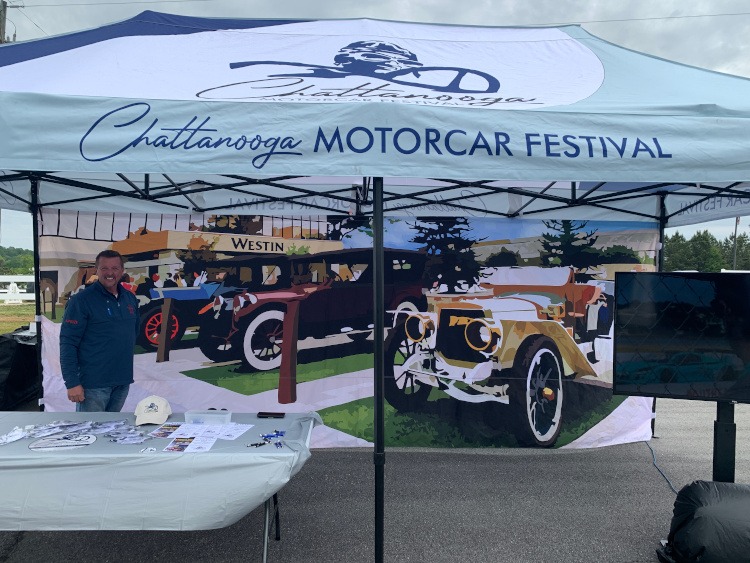 Outdoor display for the Chattagooga Motorcar Festival