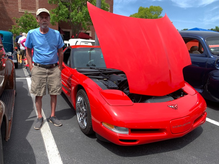 Fifth-generation Torch Red Corvette coupe