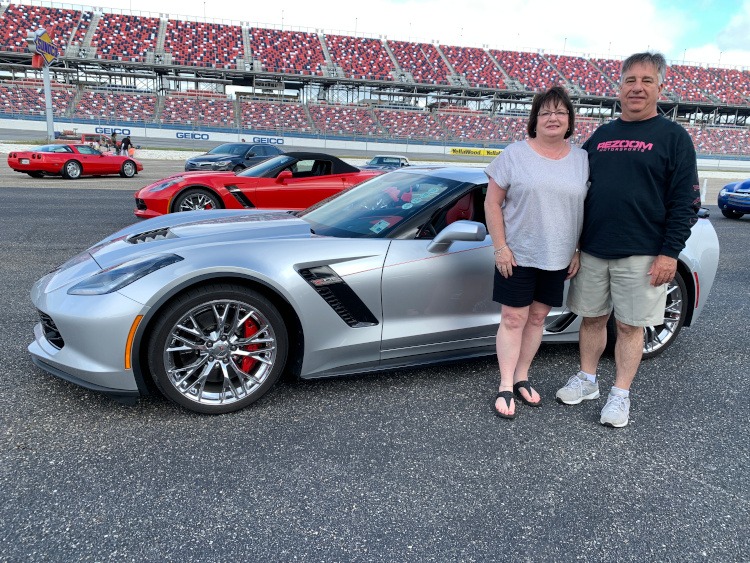 Seventh-generation Blade Silver Corvette at the Talladega Superspeedway