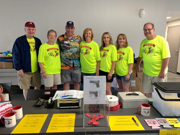 Group of Volunteers at the Vettes4Vettes event at Talladega Superspeedway