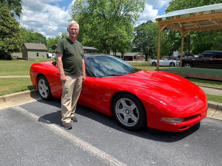 Fifth-generation torch red Corvette coupe
