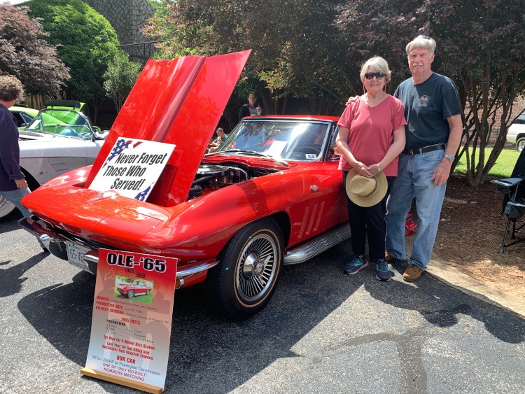 Second-generation 1965 Rally Red Corvette roadster