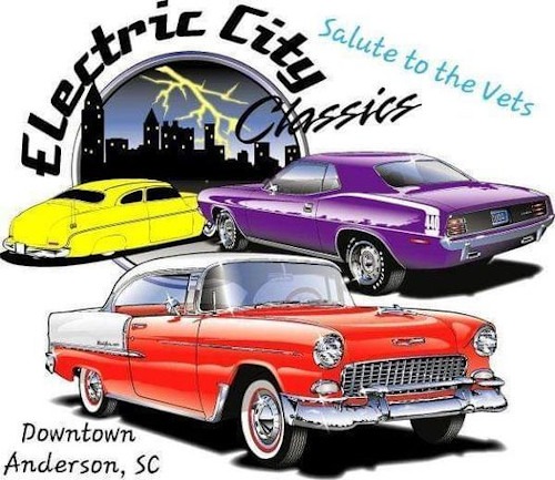 Car show banner for Electric City Classics on May 2021