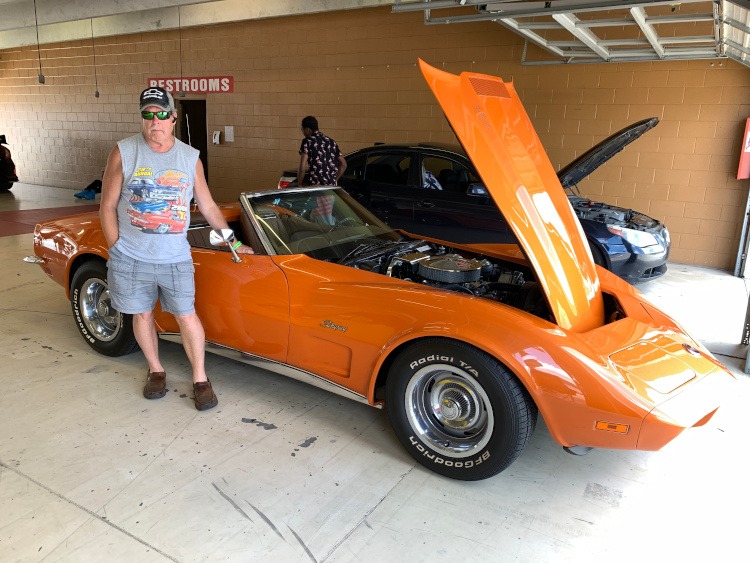 Third-generation 1973 Orange Corvette convertible