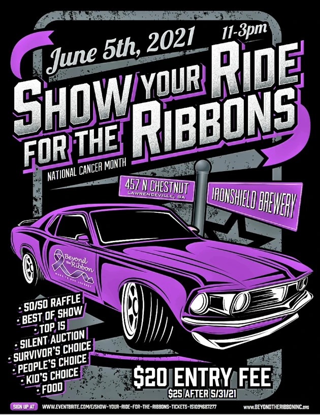 Banner for the June 5th Show Your Ride For The Ribbons