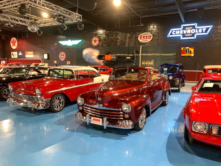 over 100 vintage cars in the Memory Lane car museum