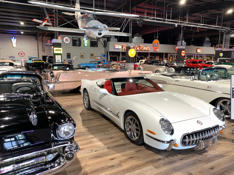 100's of restored classic cars at the Memory Lane car museum