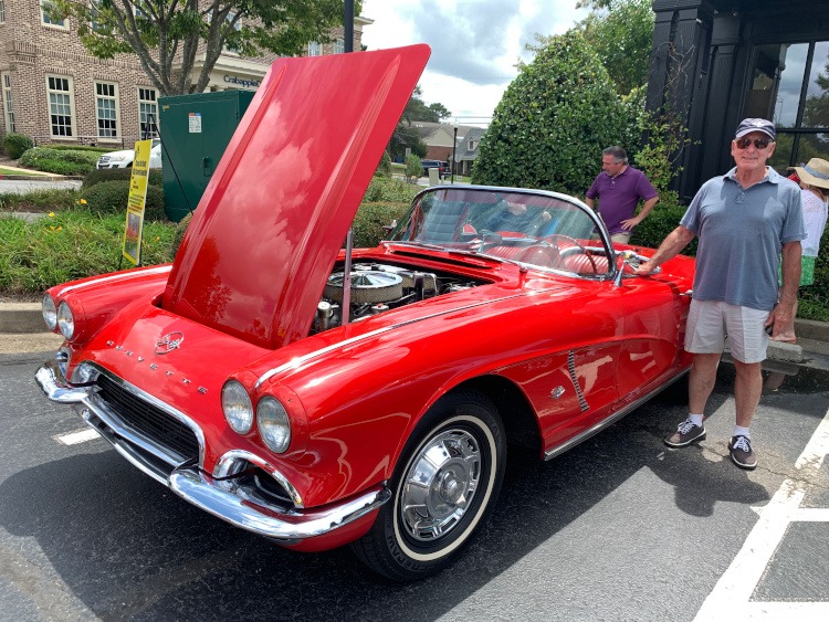 First-generation Corvette roadster in red