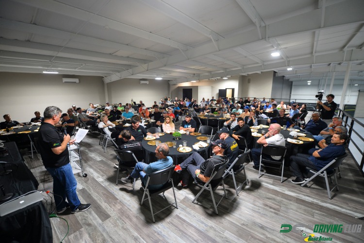 Typical driver's meeting at The Driver's Club