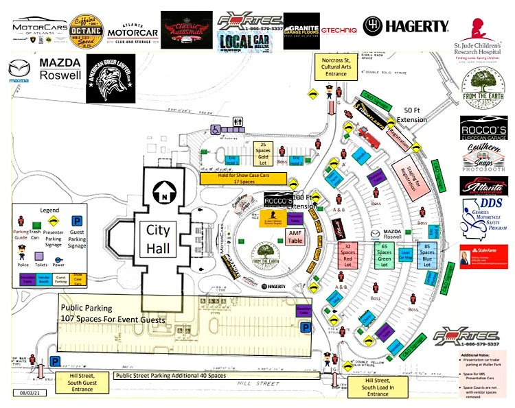 Site map for the 2nd Roswell Motoring Festival