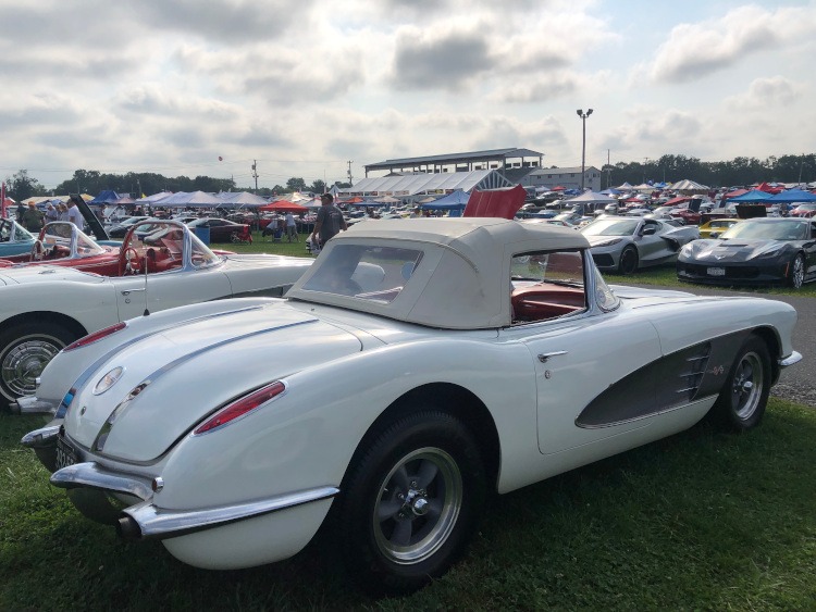 First-generation Corvette roadster at a car show