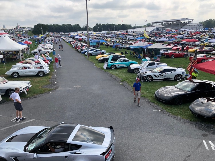Photo of parking lot at Corvettes of Carlisle 2021